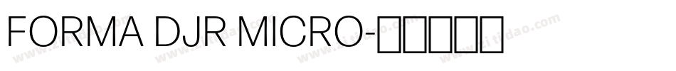 FORMA DJR MICRO字体转换